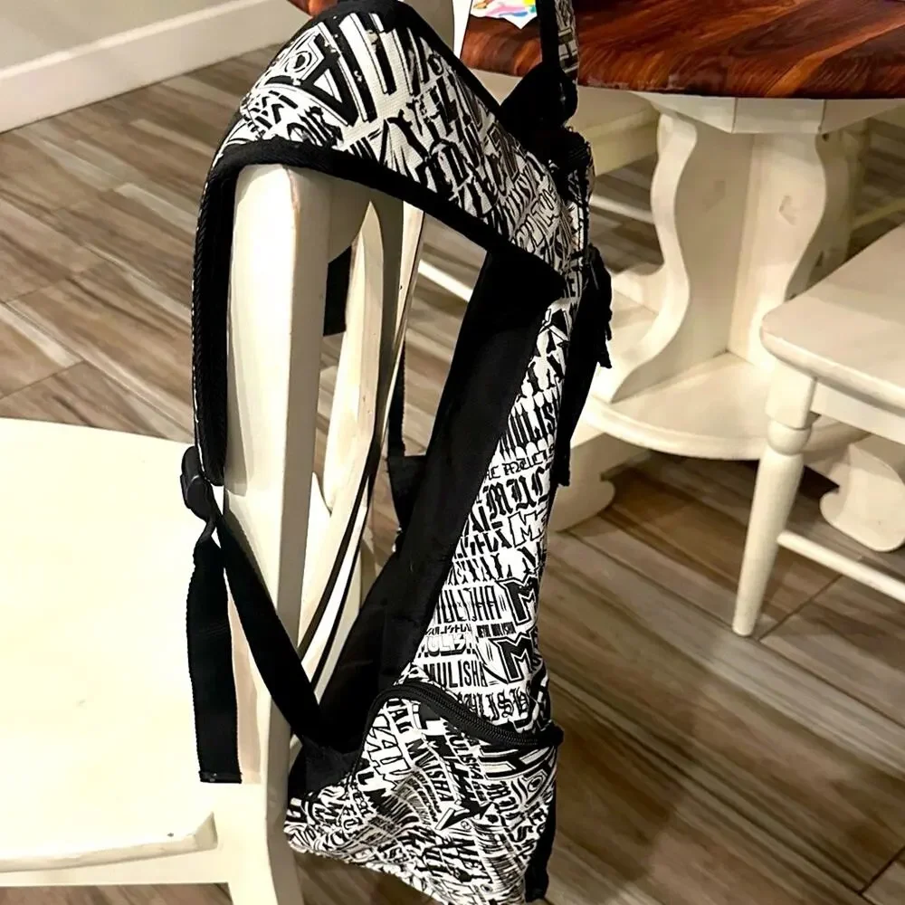 NWOT Rare Metal Mulisha Backpack Vintage Black White Laptop Bag Tons of Pockets - Picture 5 of 14